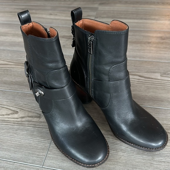 Coach Moto Bootie Heel in Black - Picture 2 of 5